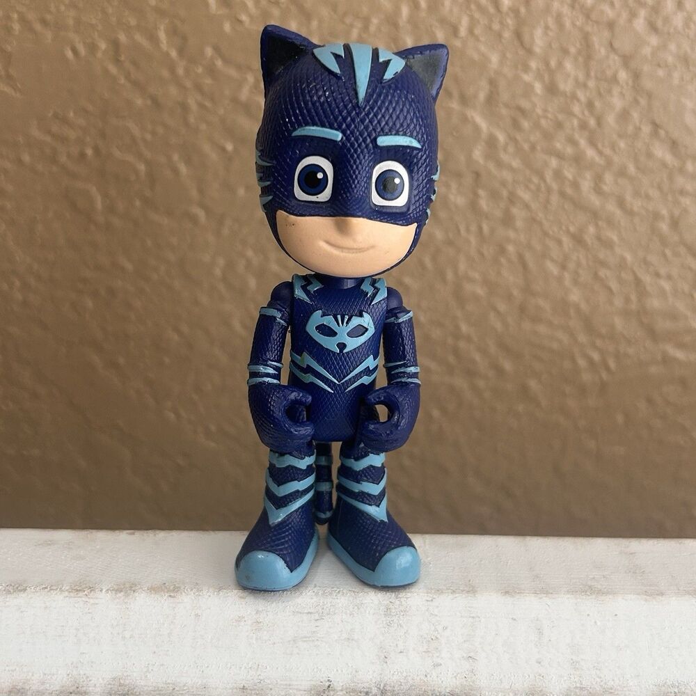 PJ Masks Blue Catboy Action Figure Toy Disney 3.5" tall Movable Stand Sit